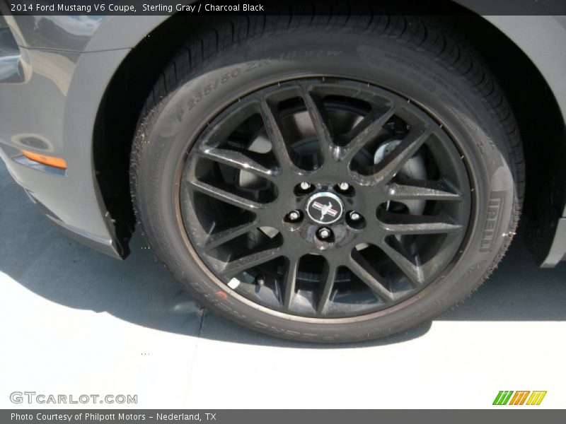 Sterling Gray / Charcoal Black 2014 Ford Mustang V6 Coupe