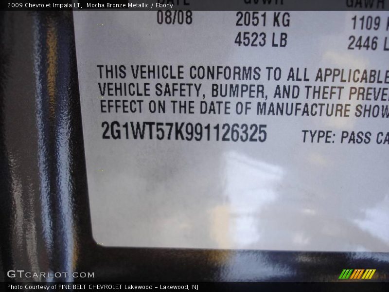 Mocha Bronze Metallic / Ebony 2009 Chevrolet Impala LT