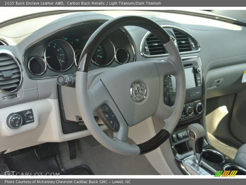 Carbon Black Metallic / Light Titanium/Dark Titanium 2015 Buick Enclave Leather AWD