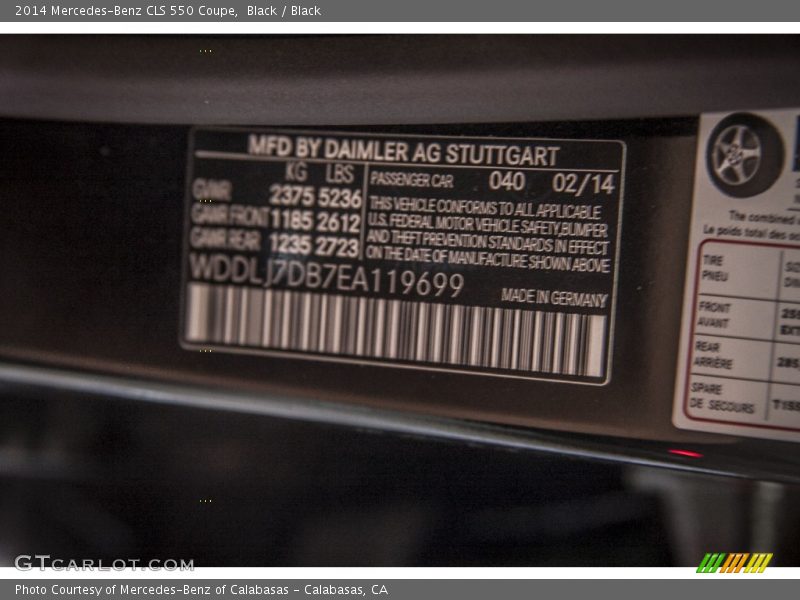 Black / Black 2014 Mercedes-Benz CLS 550 Coupe