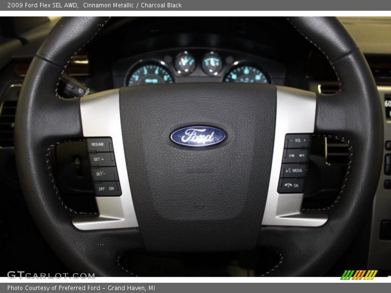 Cinnamon Metallic / Charcoal Black 2009 Ford Flex SEL AWD