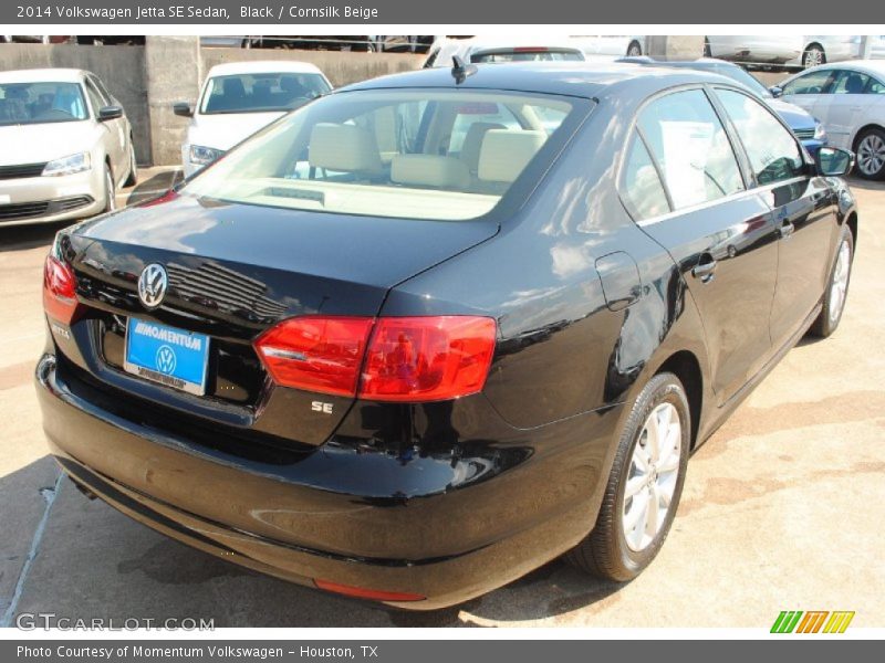 Black / Cornsilk Beige 2014 Volkswagen Jetta SE Sedan