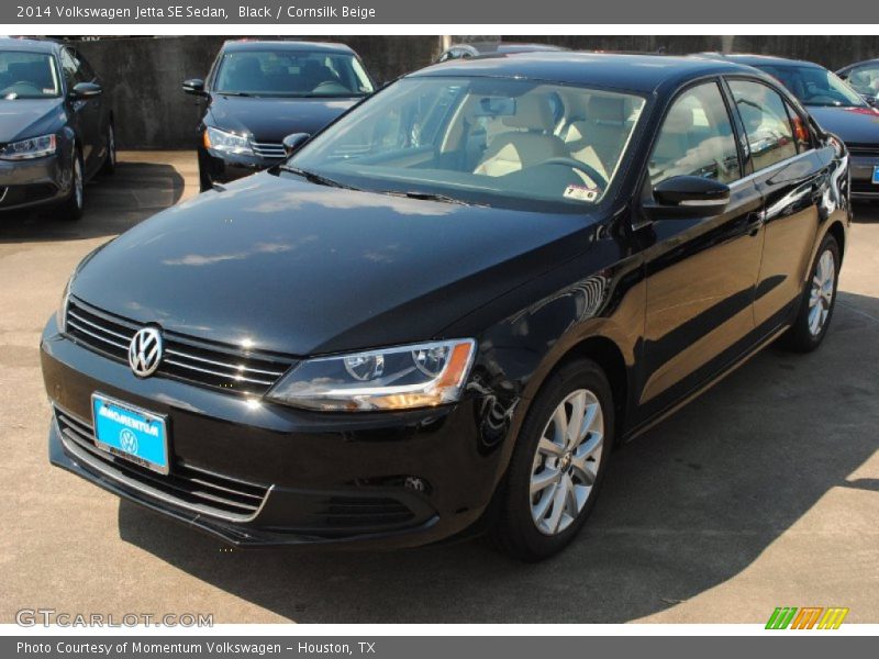 Black / Cornsilk Beige 2014 Volkswagen Jetta SE Sedan