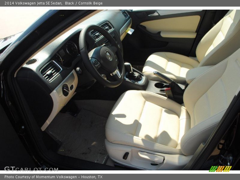 Black / Cornsilk Beige 2014 Volkswagen Jetta SE Sedan