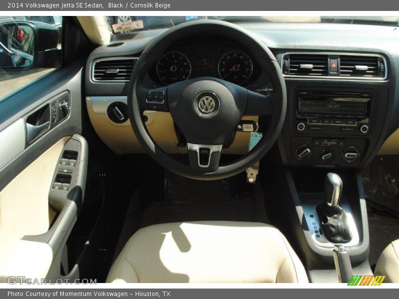Black / Cornsilk Beige 2014 Volkswagen Jetta SE Sedan