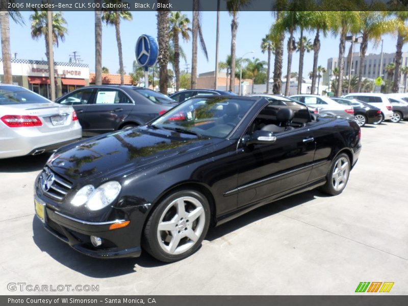 Black / Black 2006 Mercedes-Benz CLK 500 Cabriolet