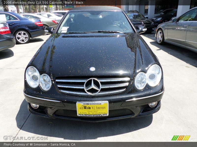 Black / Black 2006 Mercedes-Benz CLK 500 Cabriolet