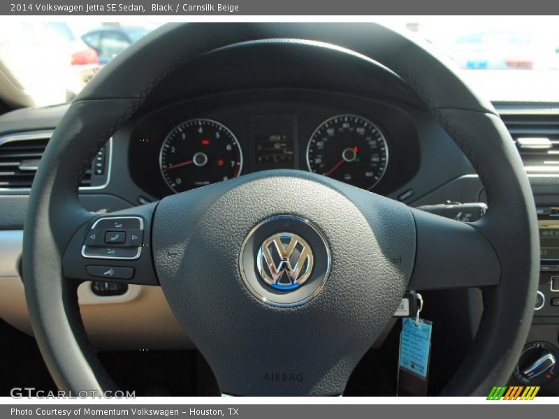 Black / Cornsilk Beige 2014 Volkswagen Jetta SE Sedan