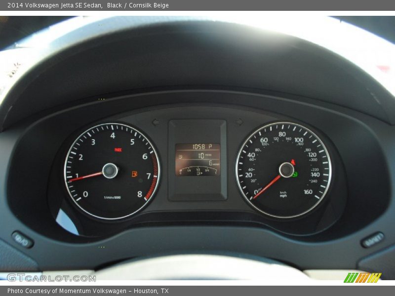 Black / Cornsilk Beige 2014 Volkswagen Jetta SE Sedan