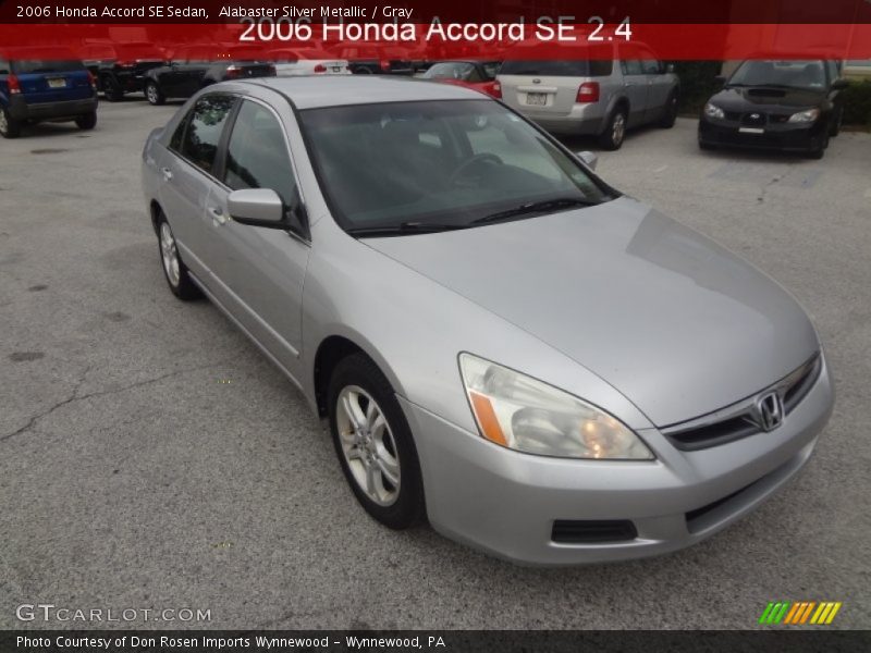 Alabaster Silver Metallic / Gray 2006 Honda Accord SE Sedan