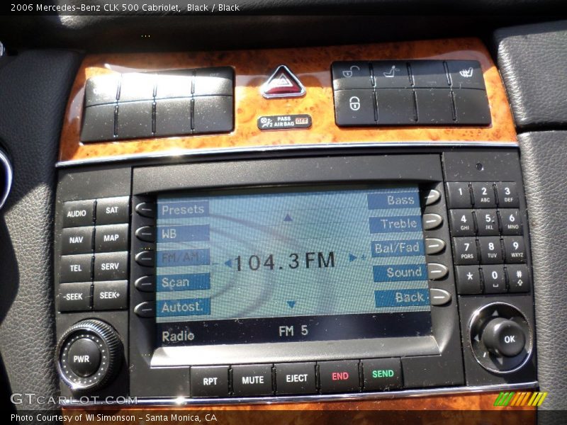 Controls of 2006 CLK 500 Cabriolet