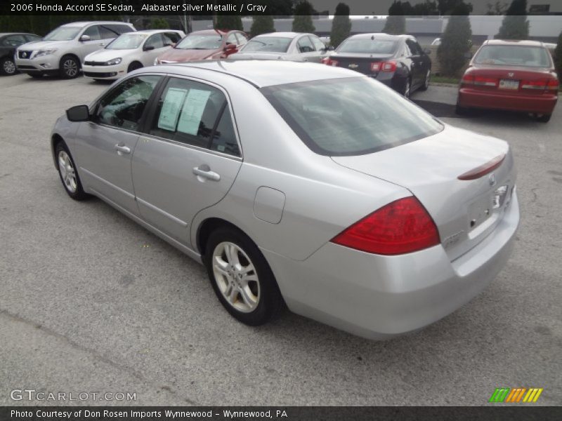 Alabaster Silver Metallic / Gray 2006 Honda Accord SE Sedan