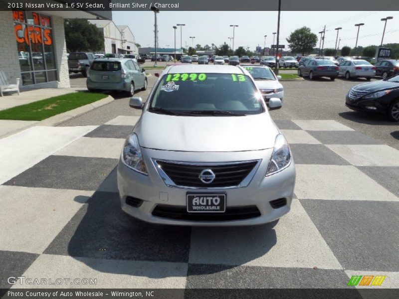 Brilliant Silver / Charcoal 2013 Nissan Versa 1.6 SV Sedan