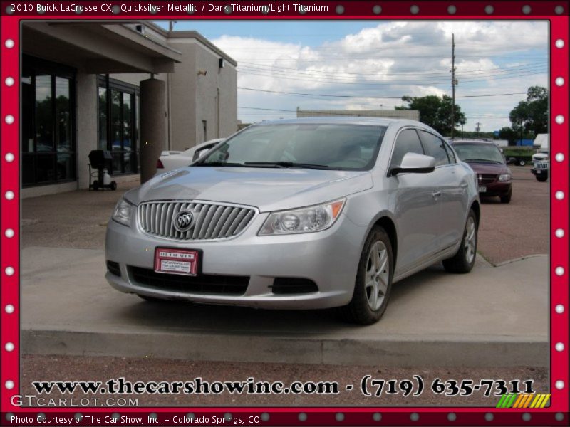Quicksilver Metallic / Dark Titanium/Light Titanium 2010 Buick LaCrosse CX