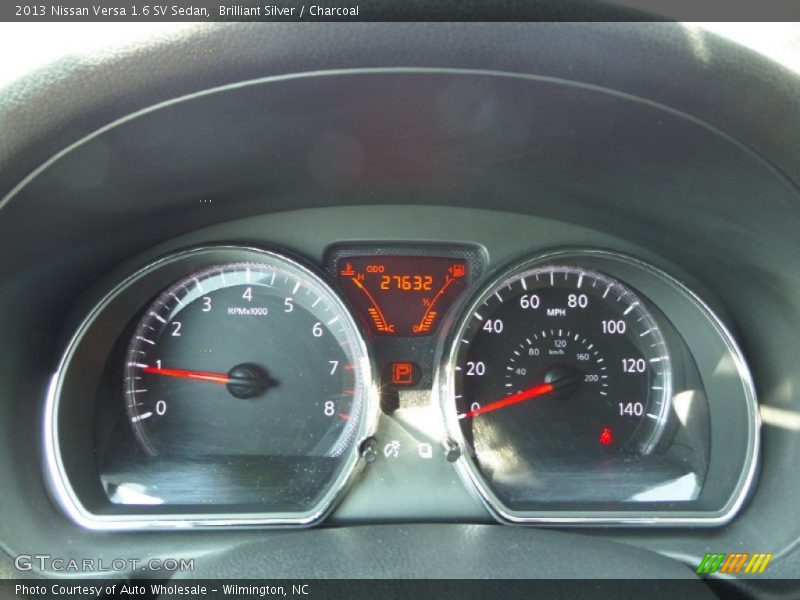 Brilliant Silver / Charcoal 2013 Nissan Versa 1.6 SV Sedan