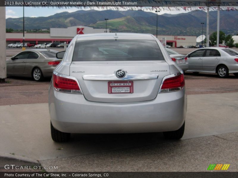 Quicksilver Metallic / Dark Titanium/Light Titanium 2010 Buick LaCrosse CX