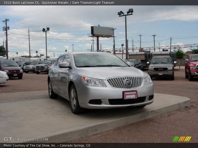 Quicksilver Metallic / Dark Titanium/Light Titanium 2010 Buick LaCrosse CX
