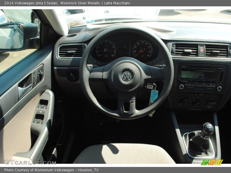 Moonrock Silver Metallic / Latte Macchiato 2014 Volkswagen Jetta S Sedan