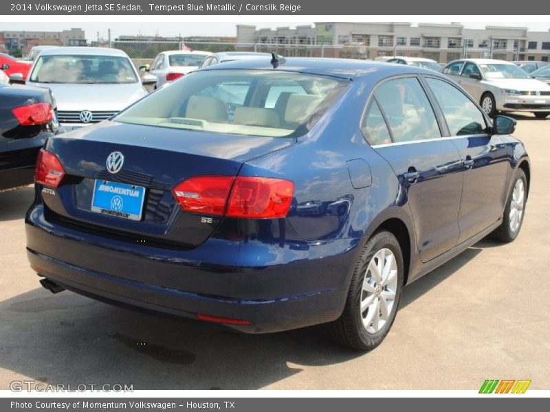 Tempest Blue Metallic / Cornsilk Beige 2014 Volkswagen Jetta SE Sedan