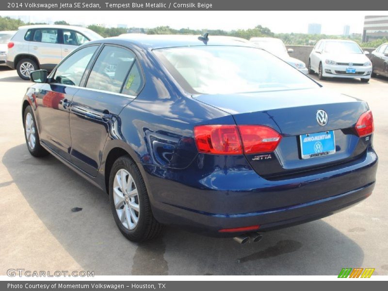 Tempest Blue Metallic / Cornsilk Beige 2014 Volkswagen Jetta SE Sedan