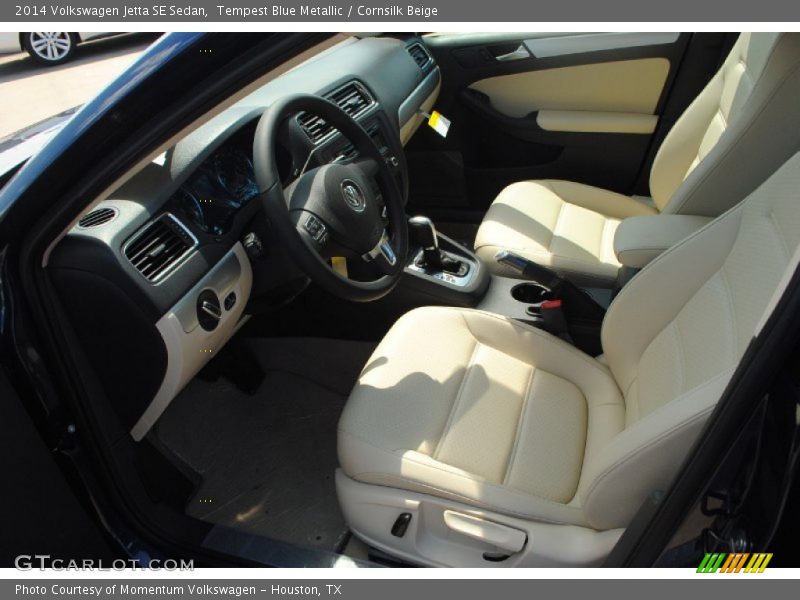 Tempest Blue Metallic / Cornsilk Beige 2014 Volkswagen Jetta SE Sedan