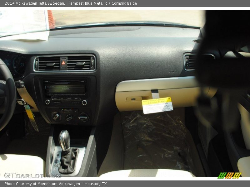 Tempest Blue Metallic / Cornsilk Beige 2014 Volkswagen Jetta SE Sedan
