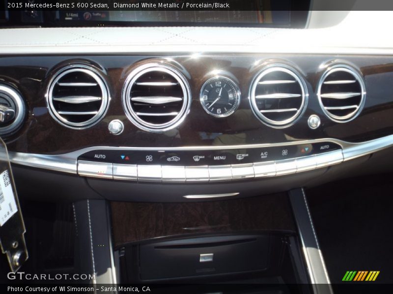 Diamond White Metallic / Porcelain/Black 2015 Mercedes-Benz S 600 Sedan