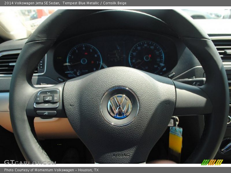 Tempest Blue Metallic / Cornsilk Beige 2014 Volkswagen Jetta SE Sedan
