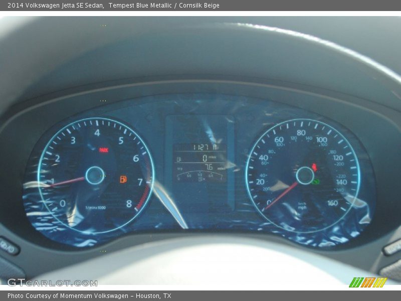 Tempest Blue Metallic / Cornsilk Beige 2014 Volkswagen Jetta SE Sedan