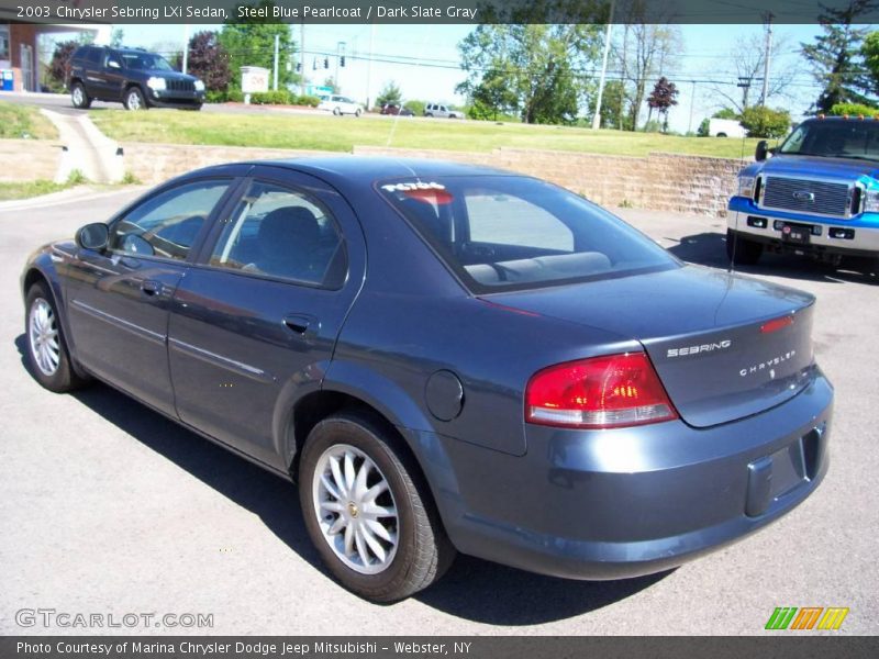 Steel Blue Pearlcoat / Dark Slate Gray 2003 Chrysler Sebring LXi Sedan