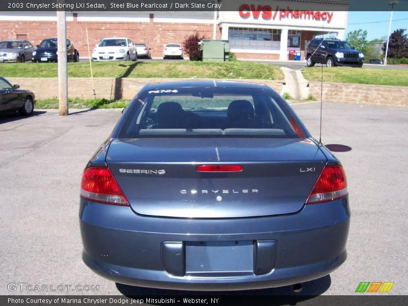 Steel Blue Pearlcoat / Dark Slate Gray 2003 Chrysler Sebring LXi Sedan