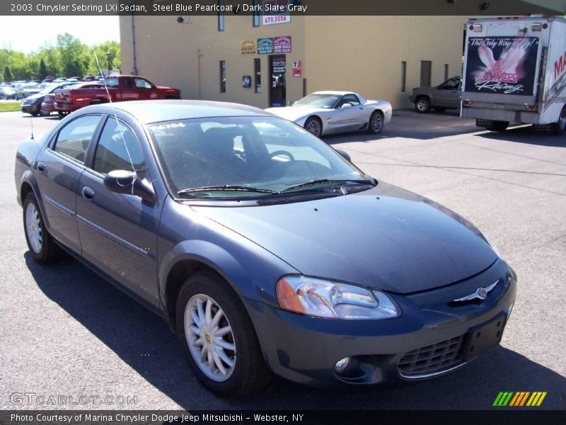 Steel Blue Pearlcoat / Dark Slate Gray 2003 Chrysler Sebring LXi Sedan