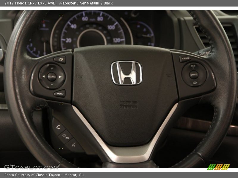 Alabaster Silver Metallic / Black 2012 Honda CR-V EX-L 4WD