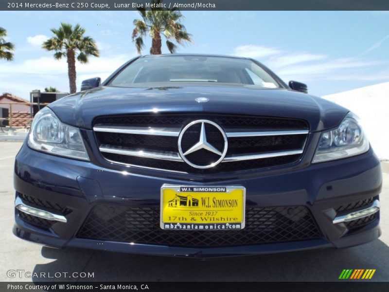 Lunar Blue Metallic / Almond/Mocha 2014 Mercedes-Benz C 250 Coupe