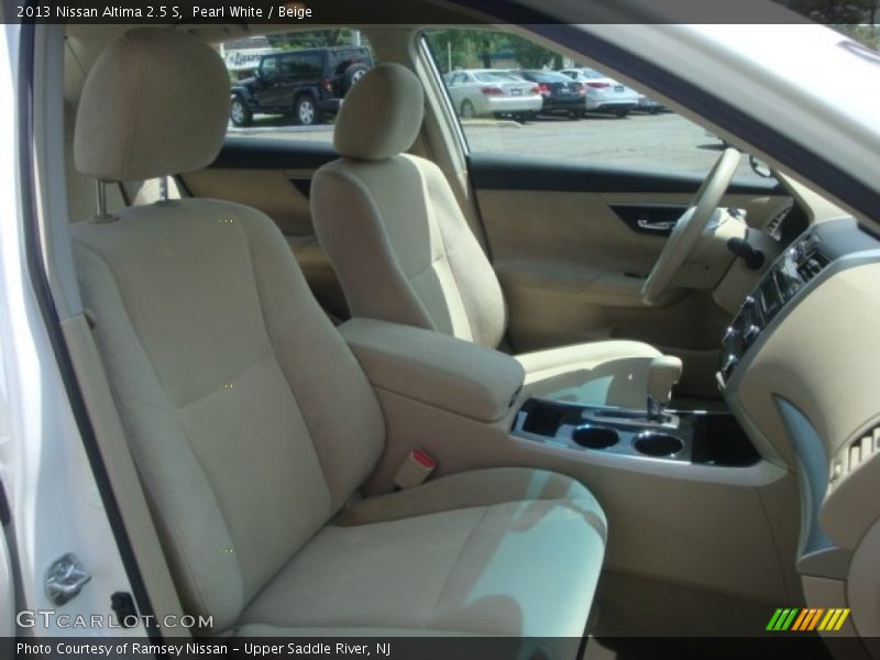 Pearl White / Beige 2013 Nissan Altima 2.5 S