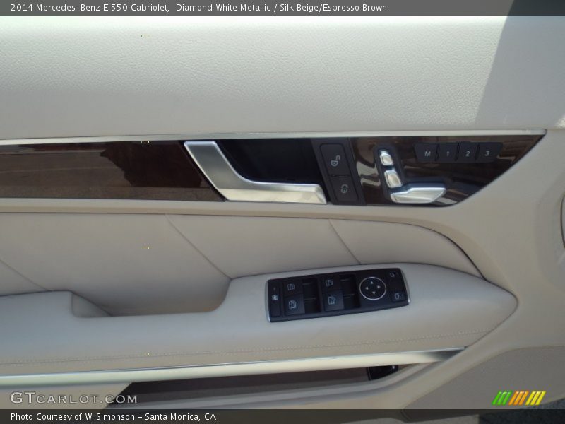 Diamond White Metallic / Silk Beige/Espresso Brown 2014 Mercedes-Benz E 550 Cabriolet