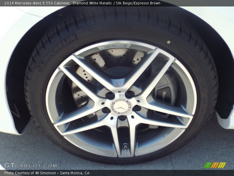 Diamond White Metallic / Silk Beige/Espresso Brown 2014 Mercedes-Benz E 550 Cabriolet