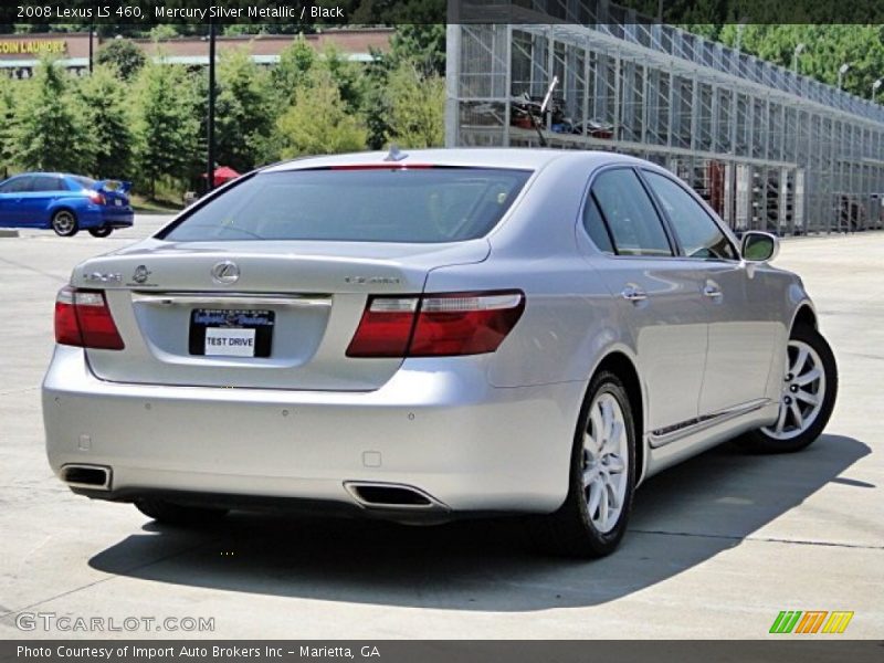 Mercury Silver Metallic / Black 2008 Lexus LS 460