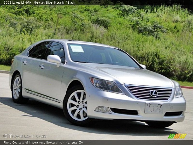Mercury Silver Metallic / Black 2008 Lexus LS 460