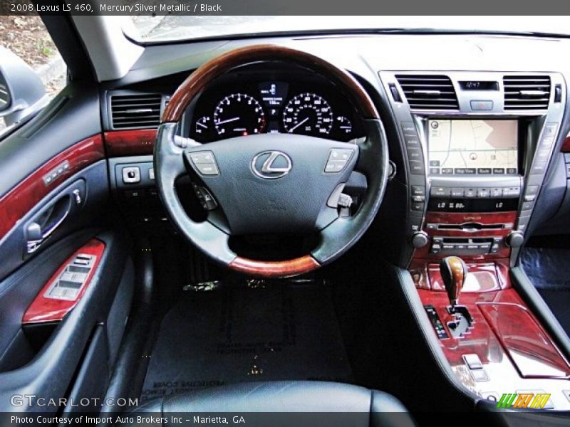 Mercury Silver Metallic / Black 2008 Lexus LS 460