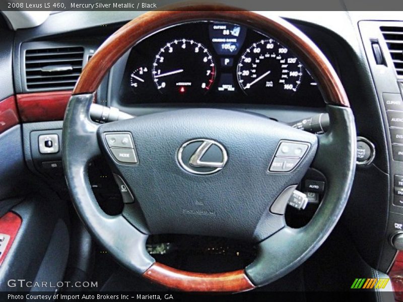 Mercury Silver Metallic / Black 2008 Lexus LS 460
