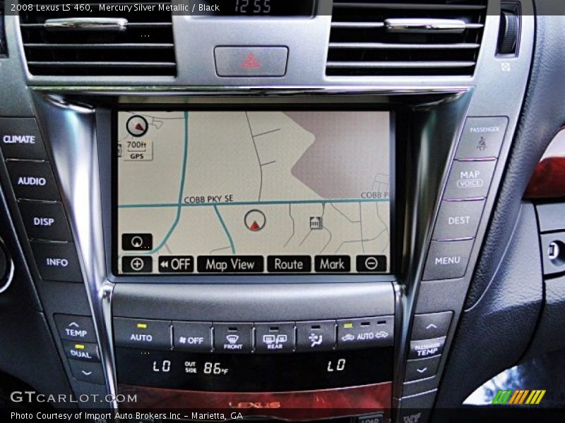 Mercury Silver Metallic / Black 2008 Lexus LS 460