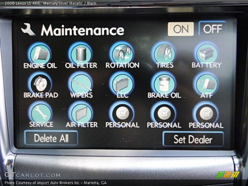 Mercury Silver Metallic / Black 2008 Lexus LS 460