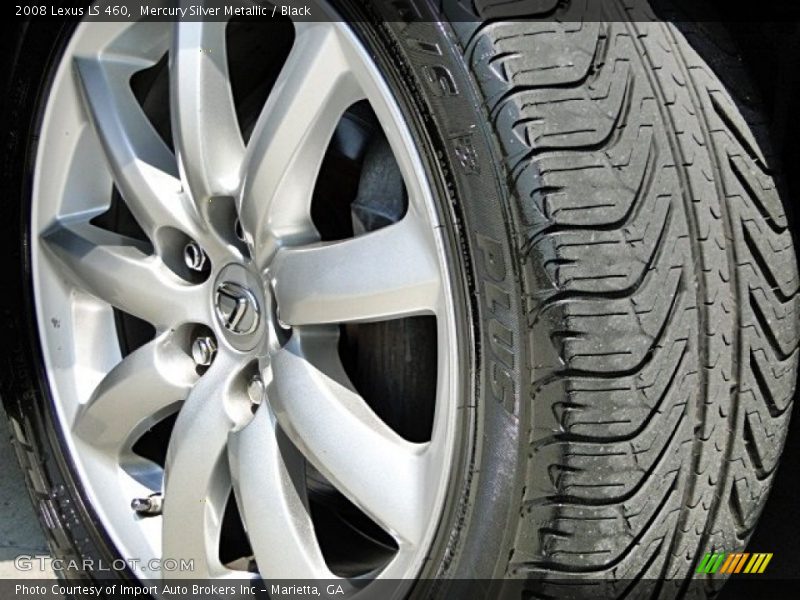 Mercury Silver Metallic / Black 2008 Lexus LS 460