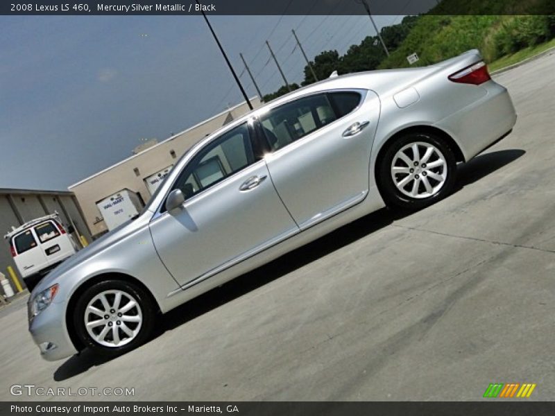Mercury Silver Metallic / Black 2008 Lexus LS 460