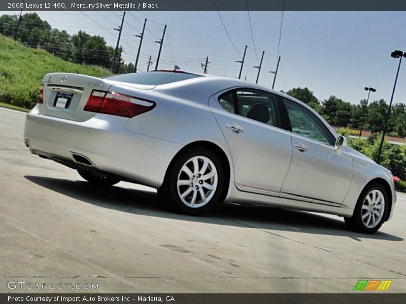 Mercury Silver Metallic / Black 2008 Lexus LS 460