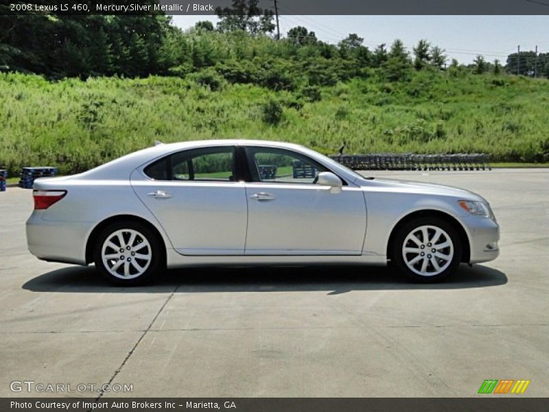 Mercury Silver Metallic / Black 2008 Lexus LS 460