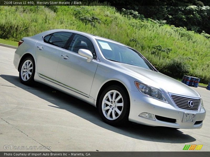 Mercury Silver Metallic / Black 2008 Lexus LS 460