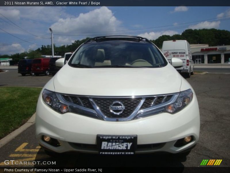 Glacier White Pearl / Beige 2011 Nissan Murano SL AWD