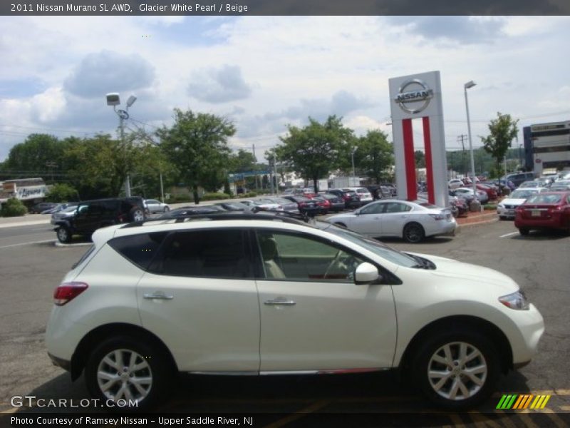 Glacier White Pearl / Beige 2011 Nissan Murano SL AWD